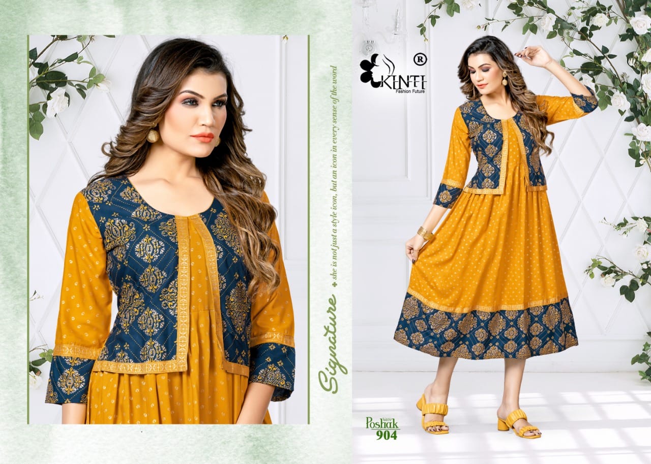 Kinti Poshak 9 Exclusive Wear Wholesale Anarkali Kurti Collection